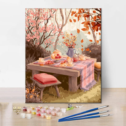 Autumn Tea Party - Paint by Numbers