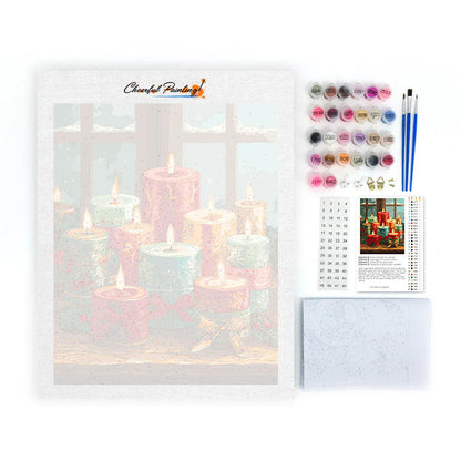 Christmas Candle Glow - Paint by Numbers