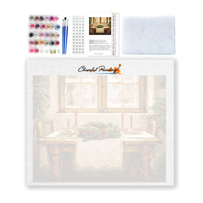 Christmas Dinner Setting - Paint by Numbers