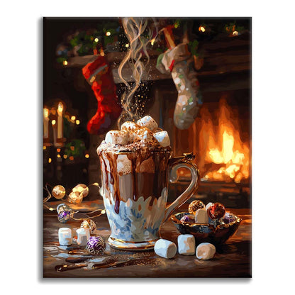 Cozy Christmas Cocoa - Paint by Numbers