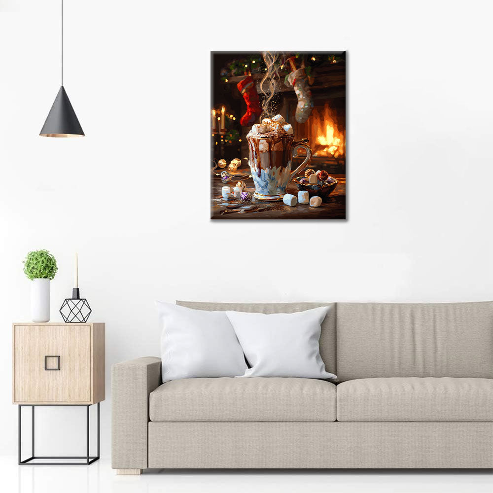 Cozy Christmas Cocoa - Paint by Numbers