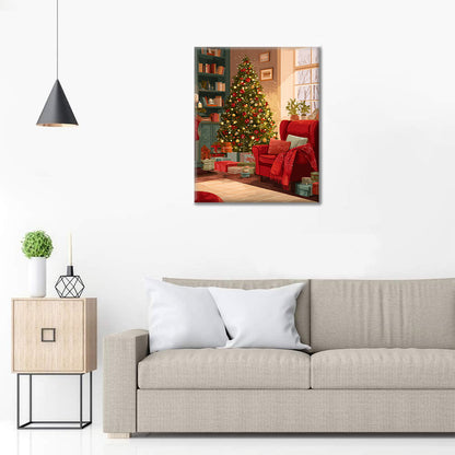 Cozy Christmas Tree - Paint by Numbers