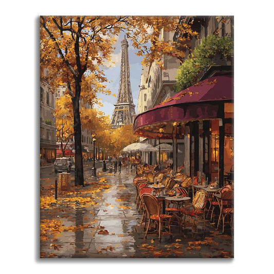 Fallen Leaves in Paris - Paint by Numbers