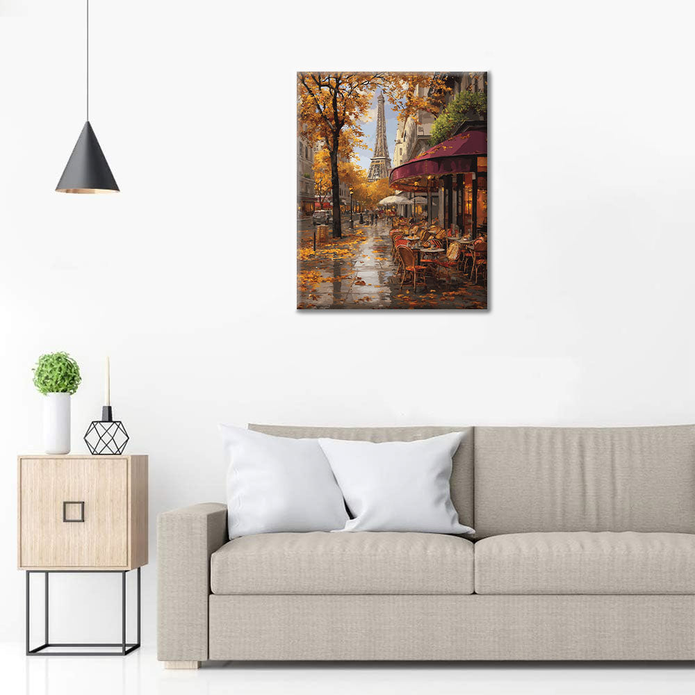 Fallen Leaves in Paris - Paint by Numbers