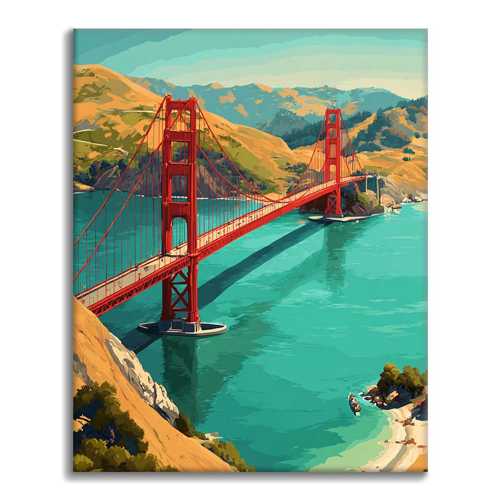 Golden Gate Serenity - Paint by Numbers