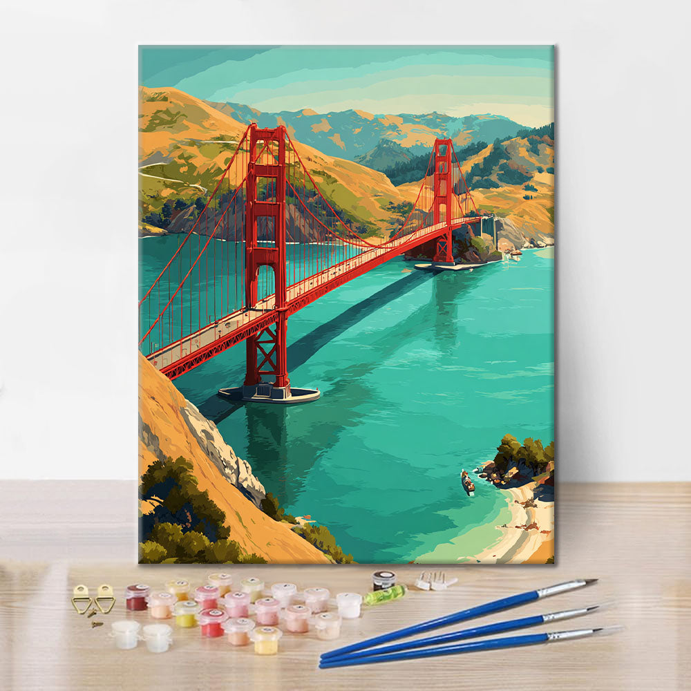 Golden Gate Serenity - Paint by Numbers