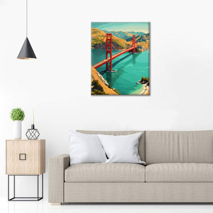 Golden Gate Serenity - Paint by Numbers
