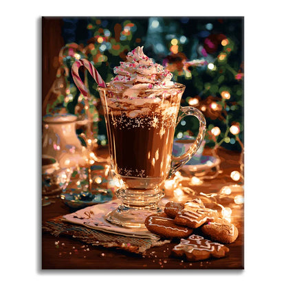 Hot Chocolate in Winter - Paint by Numbers