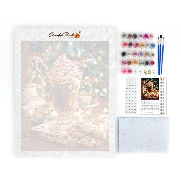 Hot Chocolate in Winter - Paint by Numbers