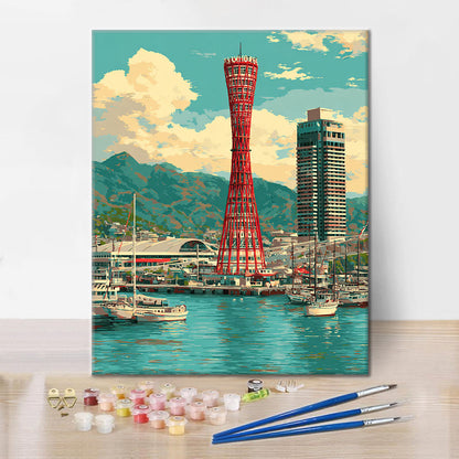 Kobe Port Tower - Paint by Numbers