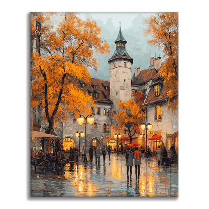 Leafy Square - Paint by Numbers