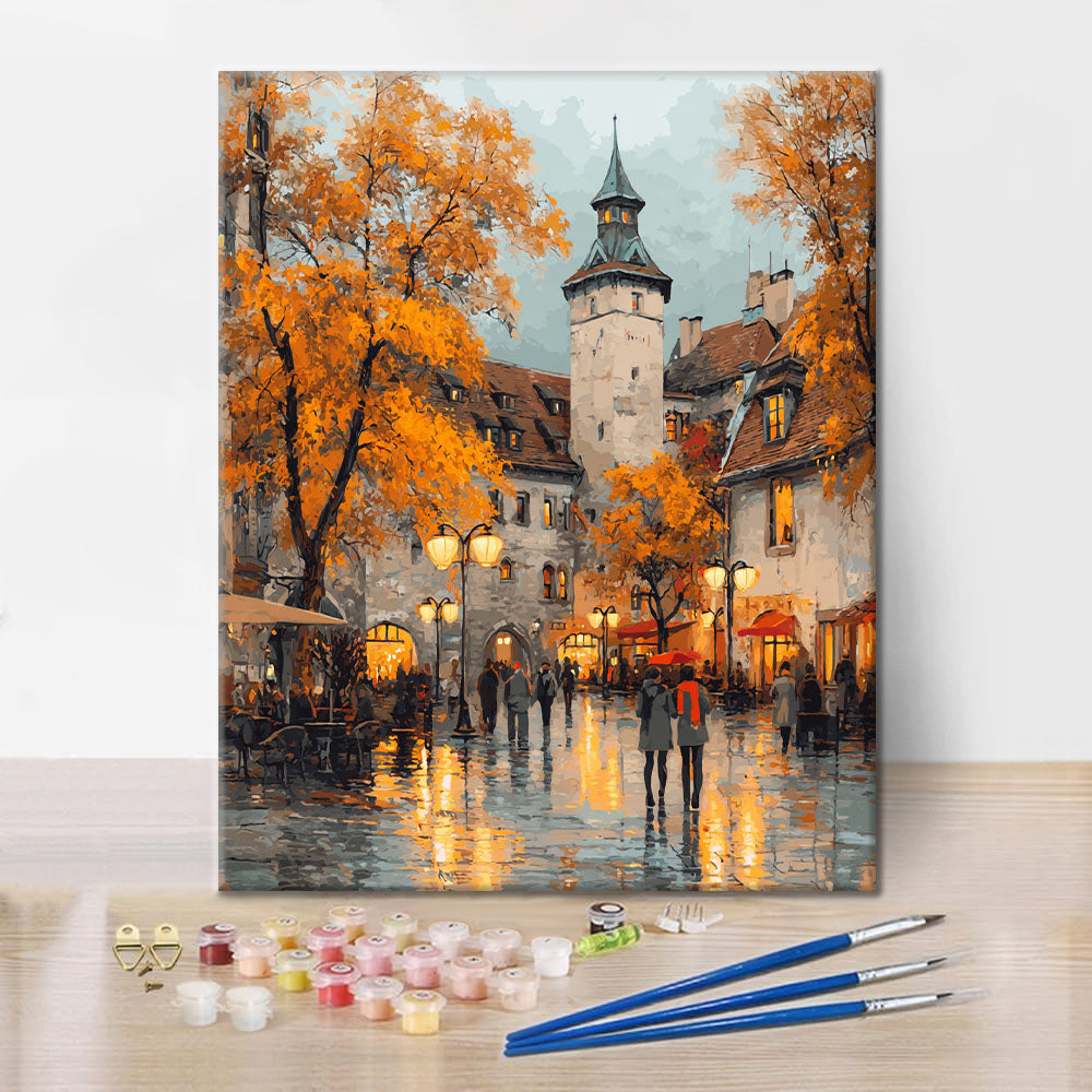 Leafy Square - Paint by Numbers