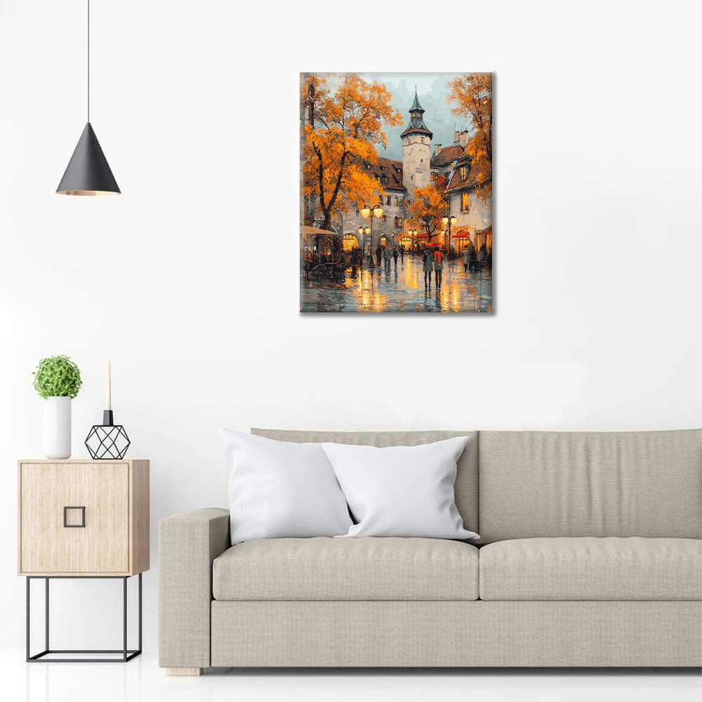 Leafy Square - Paint by Numbers