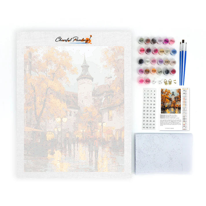 Leafy Square - Paint by Numbers