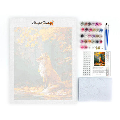 Maple Leaves and Fox - Paint by Numbers