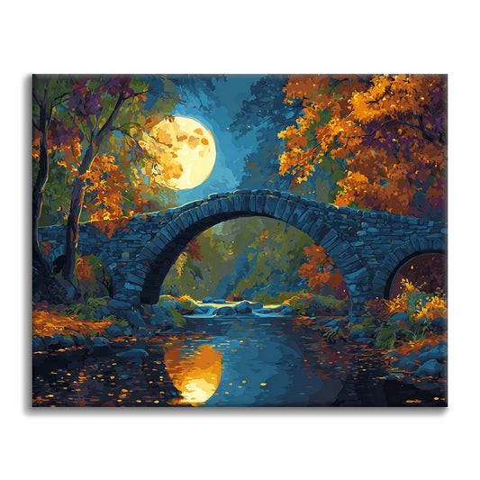 Moonlit Bridge - Paint by Numbers