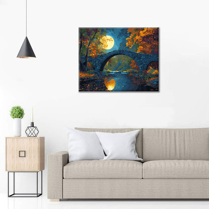 Moonlit Bridge - Paint by Numbers