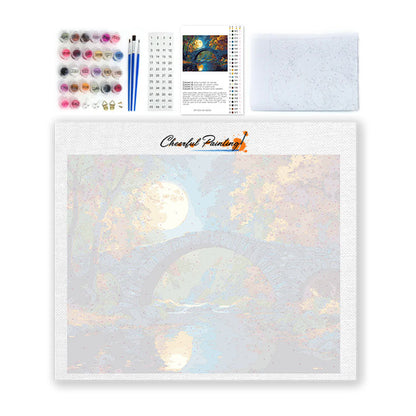 Moonlit Bridge - Paint by Numbers