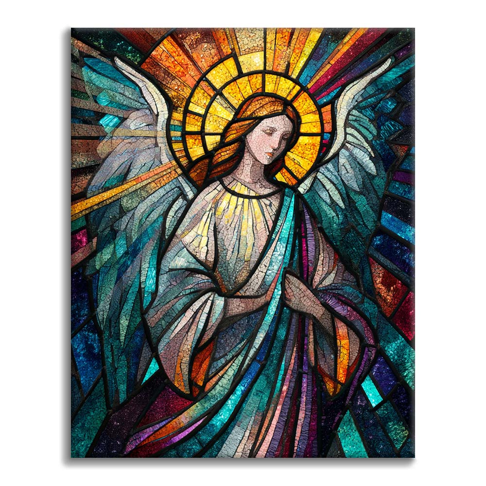Mosaic Angel - Paint by Numbers