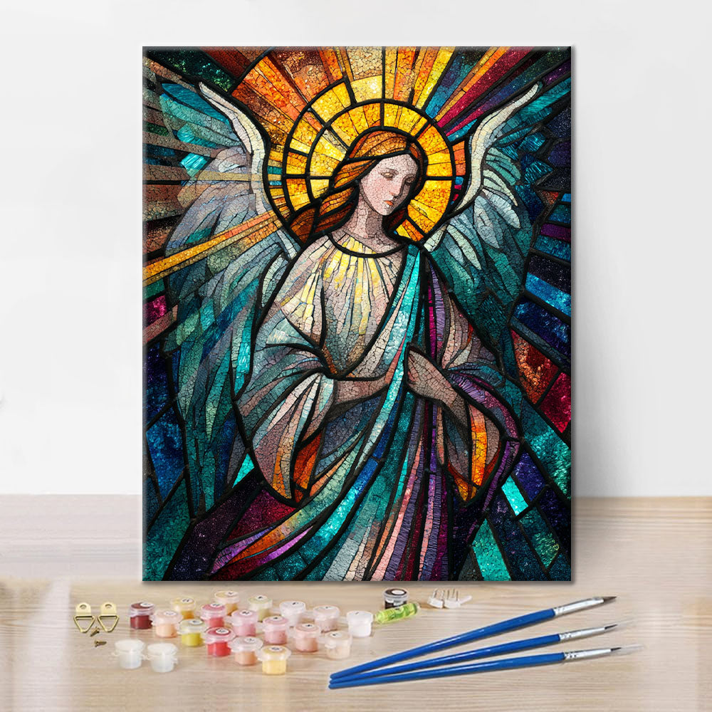 Mosaic Angel - Paint by Numbers