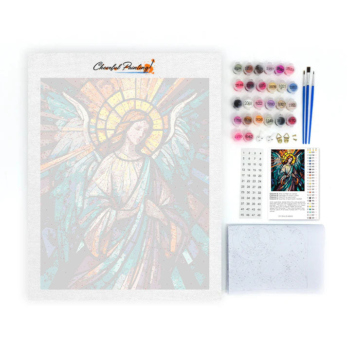 Mosaic Angel - Paint by Numbers