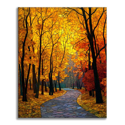 Mosaic Autumn Avenue - Paint by Numbers