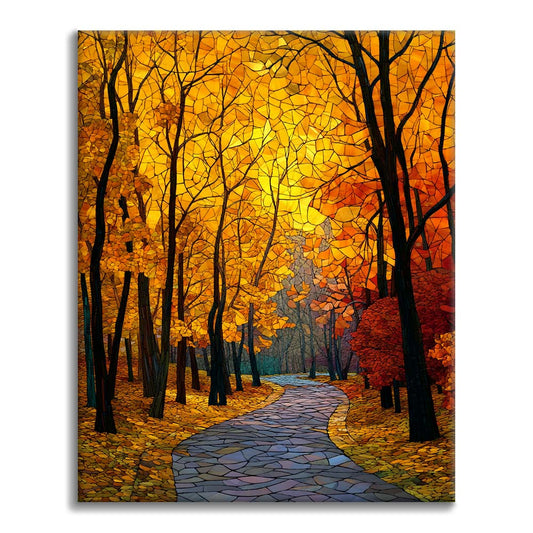 Mosaic Autumn Avenue - Paint by Numbers