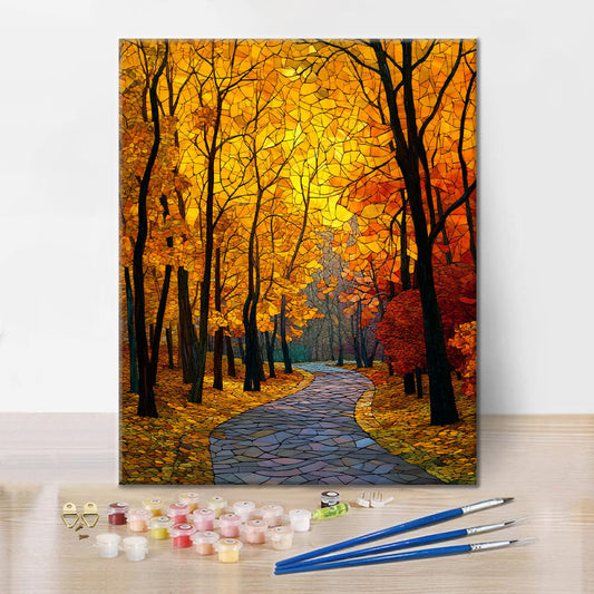 Mosaic Autumn Avenue - Paint by Numbers
