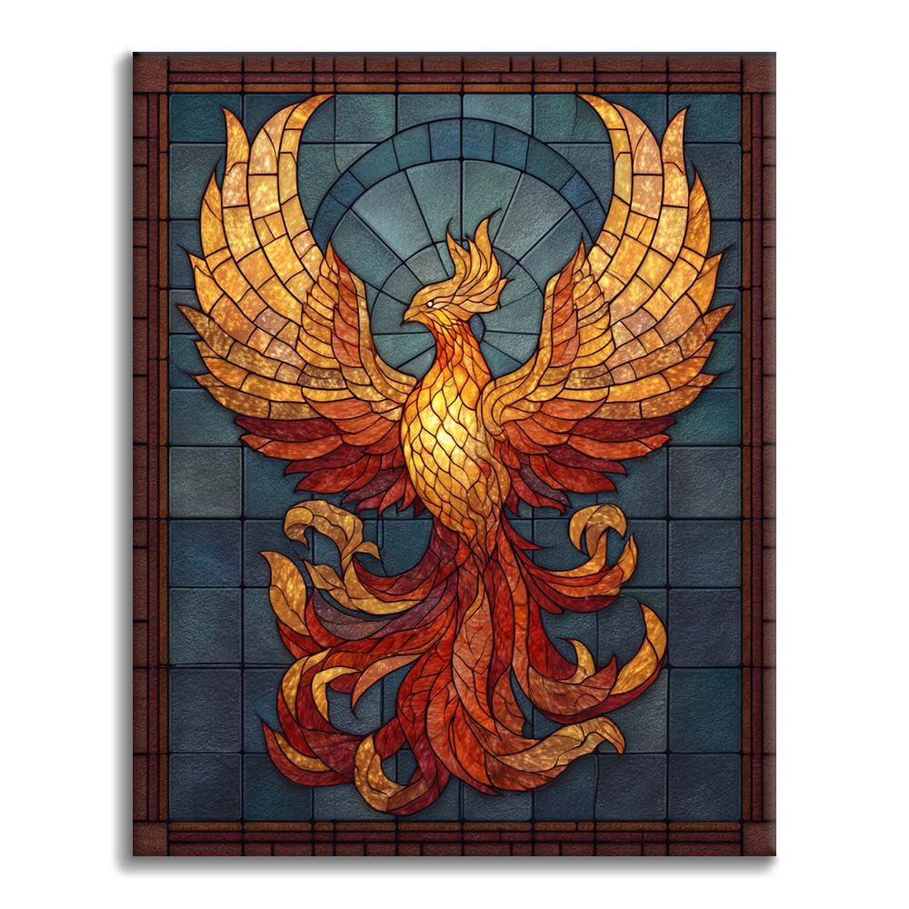 Mosaic Phoenix Rebirth - Paint by Numbers