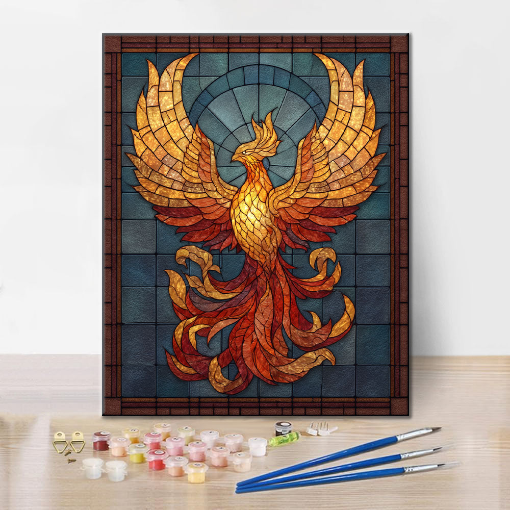 Mosaic Phoenix Rebirth - Paint by Numbers