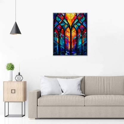 Mosaic Window Lattice - Paint by Numbers