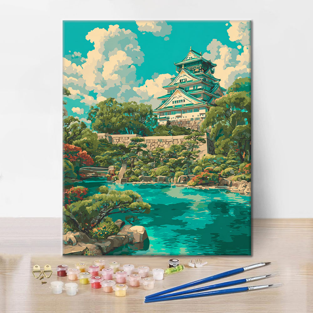 Osaka Castle - Paint by Numbers