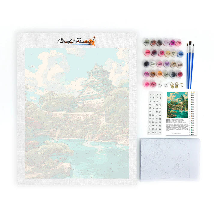 Osaka Castle - Paint by Numbers