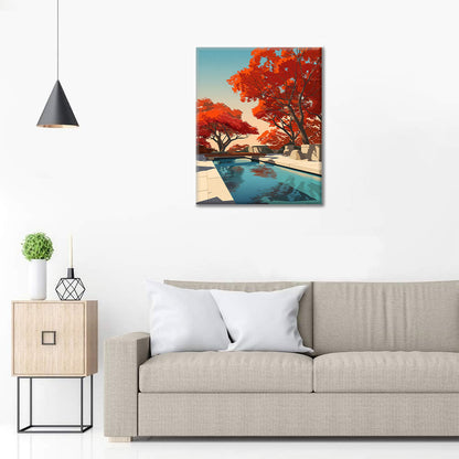 Serene Autumn Reflections - Paint by Numbers