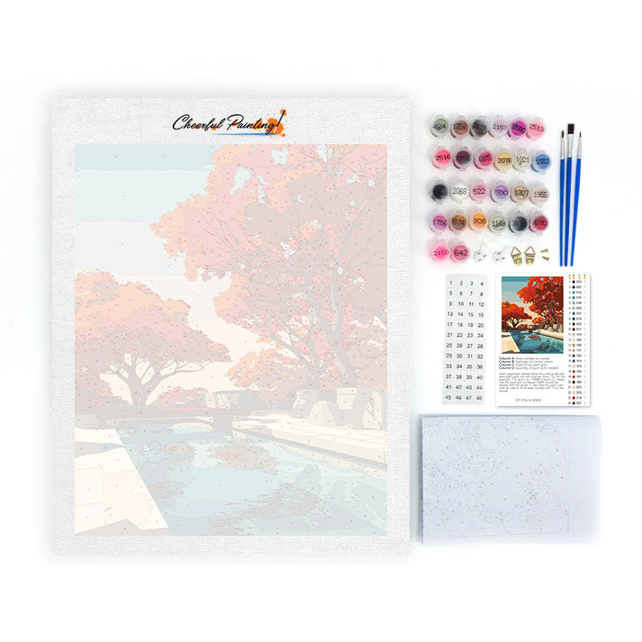 Serene Autumn Reflections - Paint by Numbers