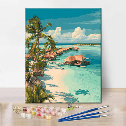 Tropical Serenity - Paint by Numbers