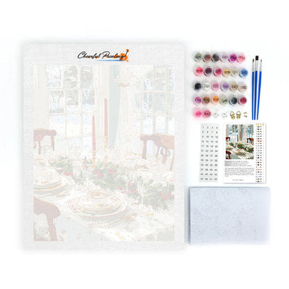 Winter Wonderland Table Setting - Paint by Numbers
