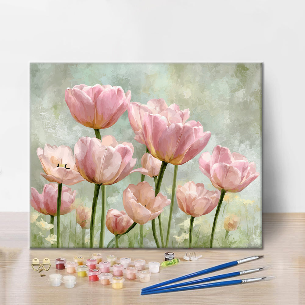 A row of roses - Paint by Numbers