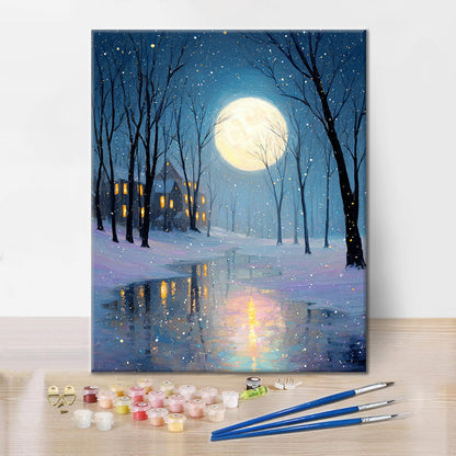 Moonlit Snow - Paint by Numbers