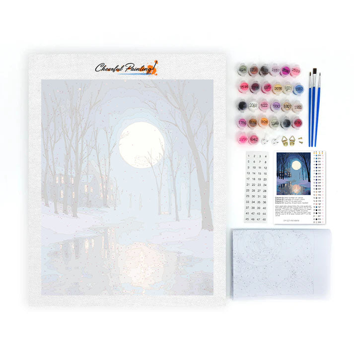 Moonlit Snow - Paint by Numbers