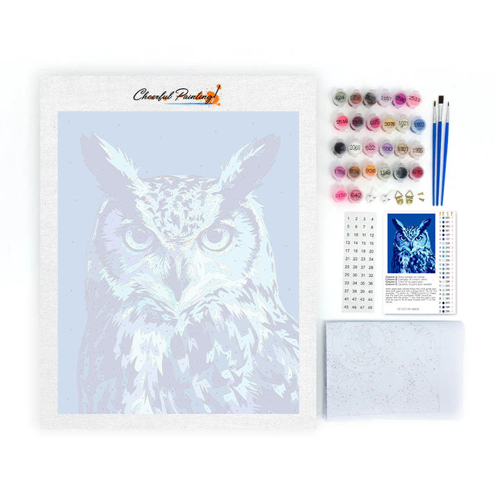 Neon Owl - Paint by Numbers