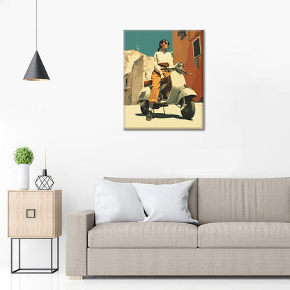 Scooter Girl - Paint by Numbers