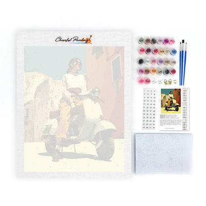 Scooter Girl - Paint by Numbers