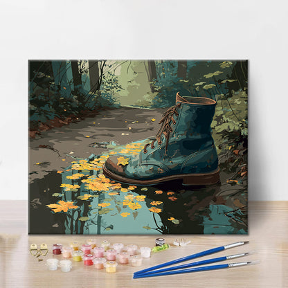 Worn Boot - Paint by Numbers