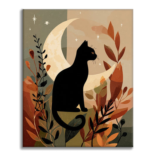 Black Cat Sil - Paint by Numbers