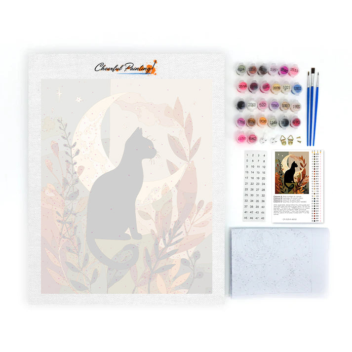 Black Cat Sil - Paint by Numbers