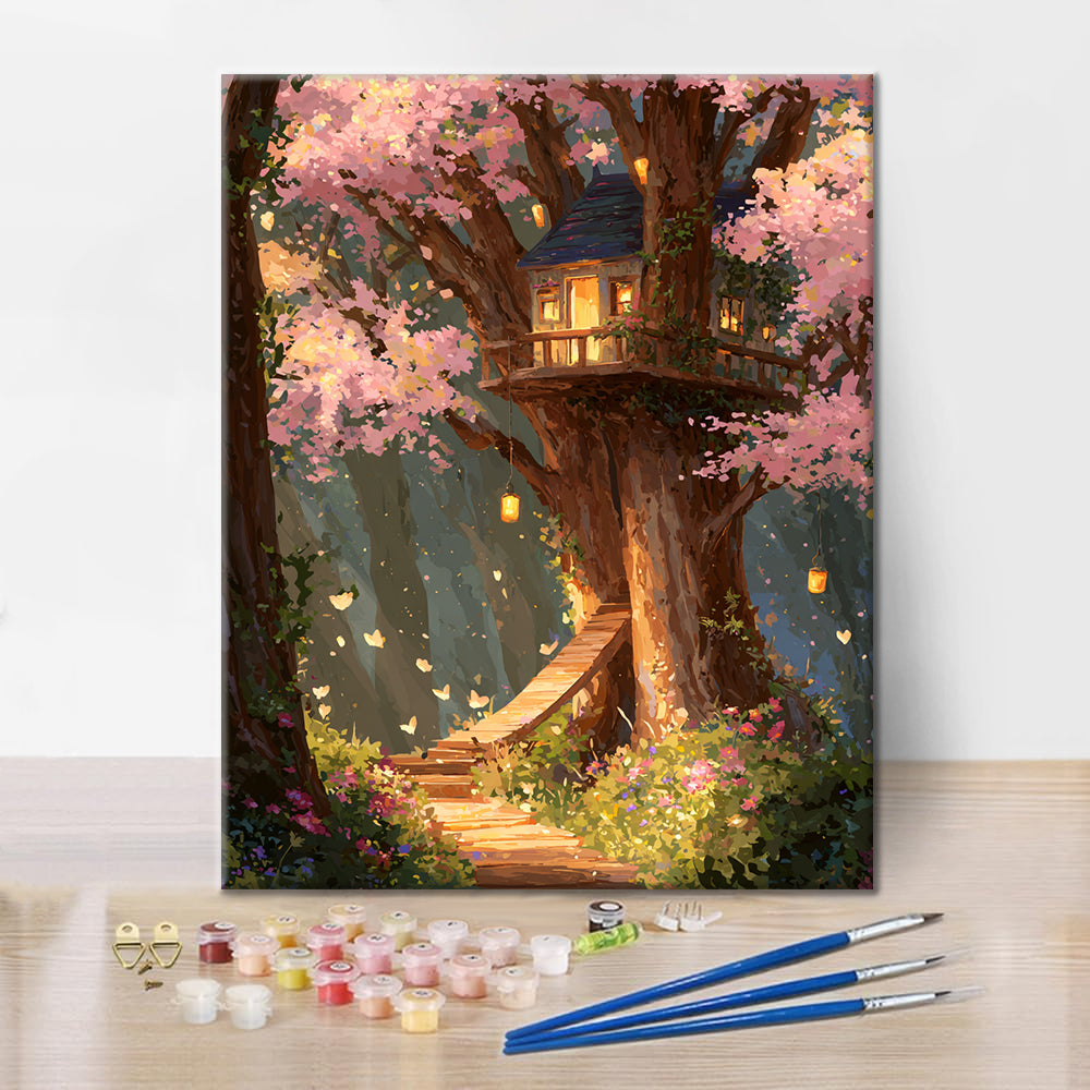 Enchanted Treehouse - Paint by Numbers – Cheerful painting® (UK)