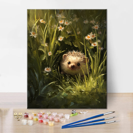 Floral Hedgehog - Paint by Numbers