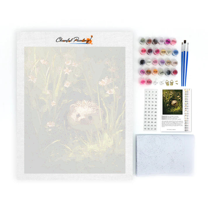 Floral Hedgehog - Paint by Numbers