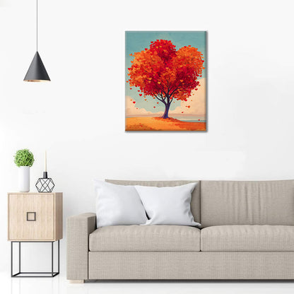 Heart-Shaped Tree - Paint by Numbers
